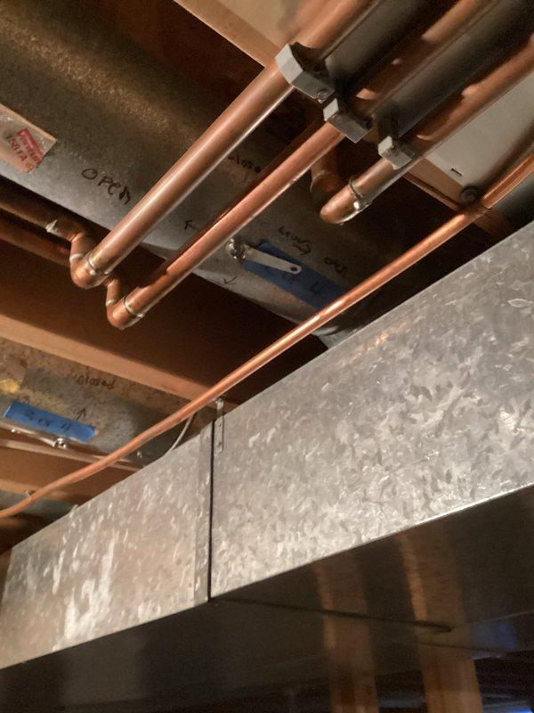 Inspected ductwork system and identified multiple dampers not functioning properly due to missing control levers. Accessed system via customer-provided ladder, assessed mechanical condition, and found some dampers potentially stripped. Installed new damper control levers to restore proper airflow regulation throughout the ducting system.
