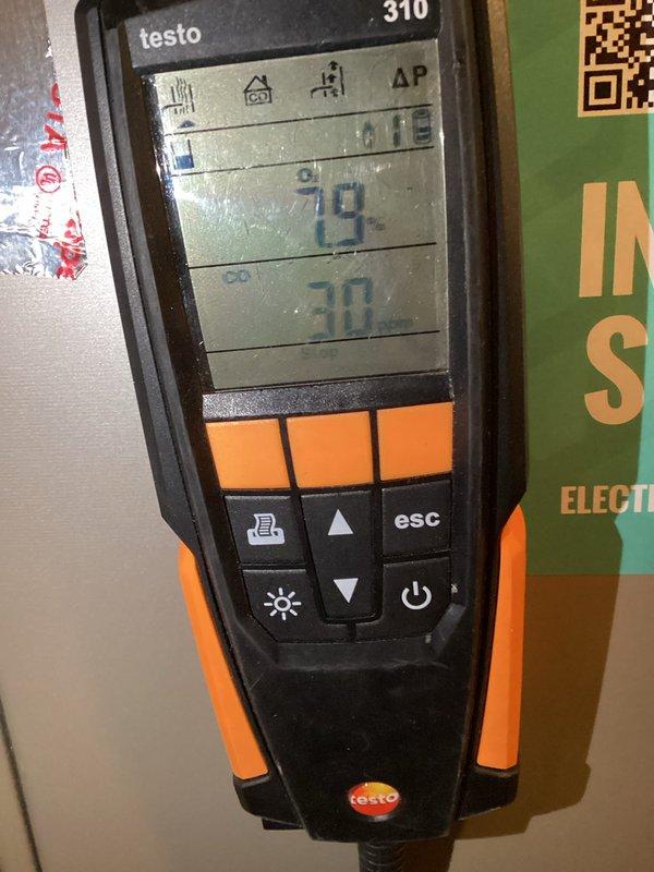 Performed annual heating maintenance on gas fireplace. Identified a displaced log that had shifted from its proper mounting position. Restored log to correct location and confirmed proper flame pattern. System is now functioning normally with appropriate combustion readings.