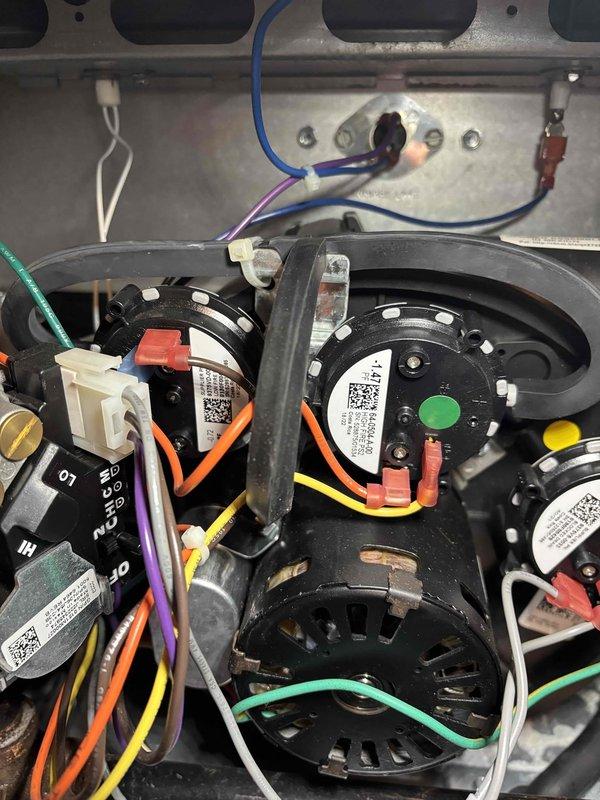Performed routine furnace maintenance and tune-up. Identified E9 error code caused by open high stage pressure switch. Inspected and verified proper operation of intake, exhaust, condensate drain system, and verified pressure switch readings to resolve the issue.