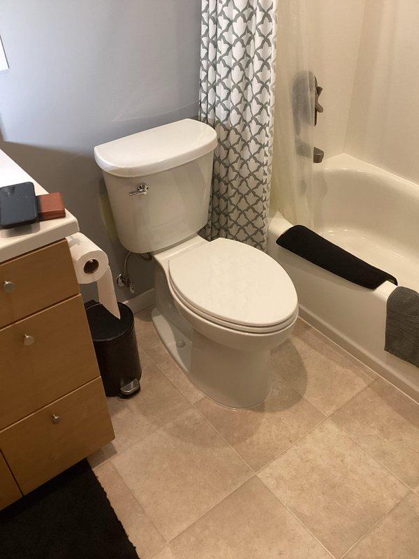 Responded to customer service call regarding toilet replacement and leak concerns. Successfully replaced customer-provided toilet on lower level and diagnosed leaking issues with second toilet on main level. Installed new fill valve and replaced supply line on main level toilet, resolving all reported plumbing concerns and ensuring proper functioning of both bathroom fixtures.