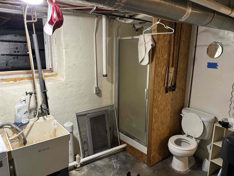 Performed Fall tune-up maintenance on customer's Rheem heating system including inspection of one boiler and one gas-fired pump. Serviced basement utility area containing extensive copper piping network and ventilation ductwork. System appears to be functioning properly with no issues identified.