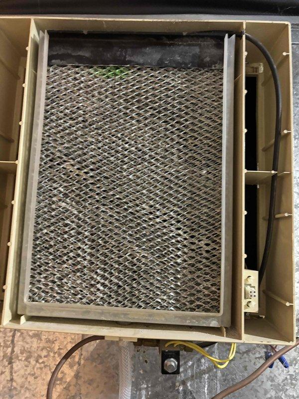 Performed annual heating maintenance on two furnaces, three gas fireplaces, and one Aprilaire whole-house humidifier. Inspected humidifier components and filter mesh, noting some discoloration and dust accumulation consistent with normal operation. All systems functioning properly following service.