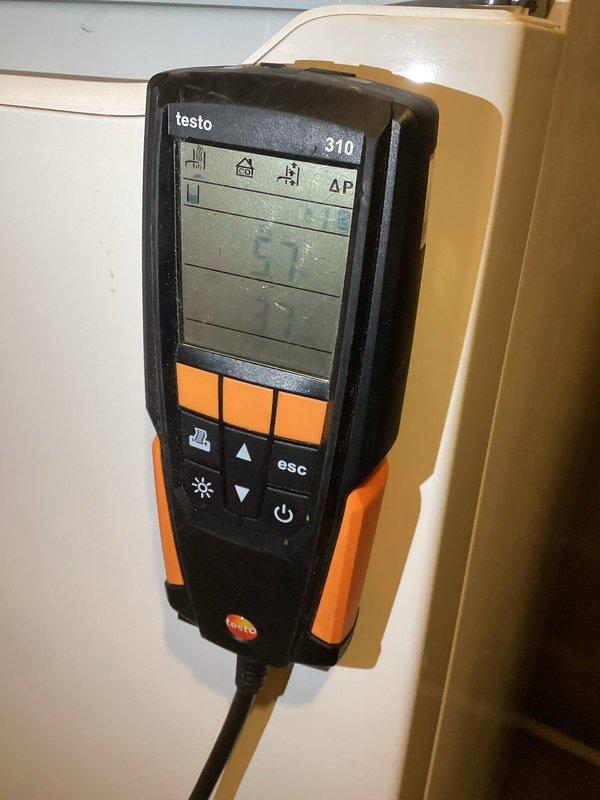 Responded to service call for one-year-old Lennox furnace that failed to reach setpoint overnight (stuck at 67°F despite 71°F setting) with error code 67 displayed on thermostat. Performed system reset which resolved the error condition. Conducted diagnostic testing with Testo 310 analyzer and UEi EM720 meter to verify proper system operation. System now functioning normally with no error codes present.