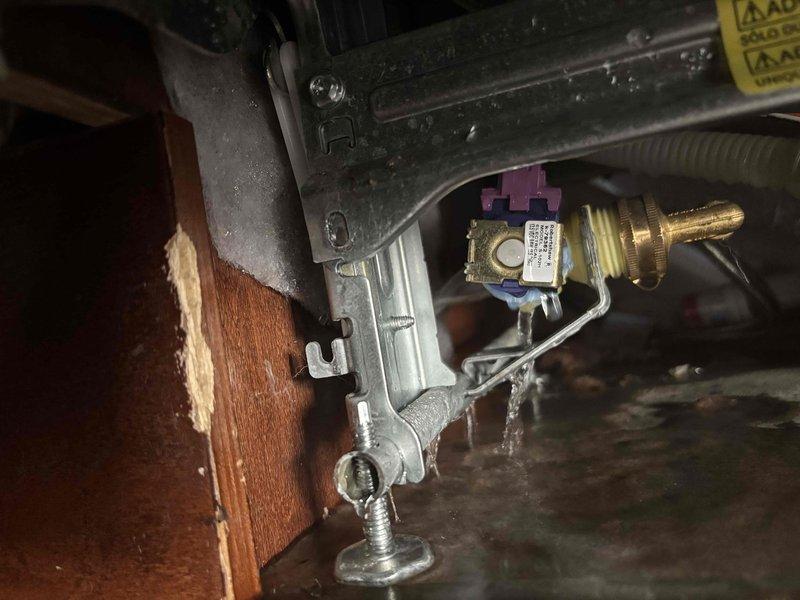 Responded to water leak service call at vacant property. Located and repaired multiple leak points including two angle stops and laundry faucet. Identified but deferred repairs on two shower cartridges/valve bodies and dishwasher pending further estimate. Successfully restored water service to property with partial leak remediation completed.