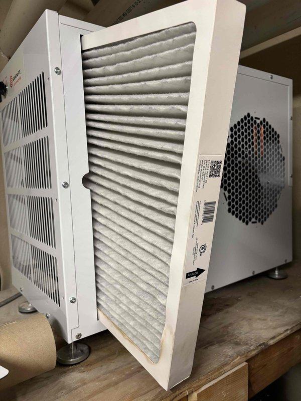 Completed fall preventative maintenance on customer's HVAC system including inspection and service of furnace, boiler, dual heat recovery ventilators (HRVs), garage heater, gas fireplace, and Aprilaire humidifier. Replaced air filter and verified proper operation of all components per maintenance agreement specifications.