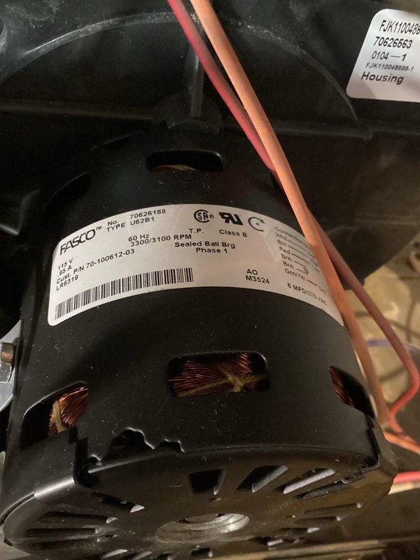 Conducted fall tune-up maintenance on customer's furnace system, including inspection of the blower motor (FASCO U62B1). Installed new 16x25x4 air filter and serviced the humidifier. Noted minor rust on components but no significant issues affecting system operation.