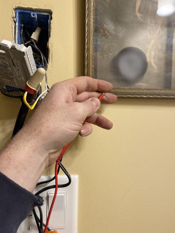 Responded to service call regarding suspected damaged in-floor heating wire. Inspection revealed deteriorated floor surface with cracked concrete and exposed heating elements. Performed electrical testing at junction box to identify and isolate the damaged circuit. Successfully located and repaired the compromised heating wire that had been inadvertently damaged during previous work.