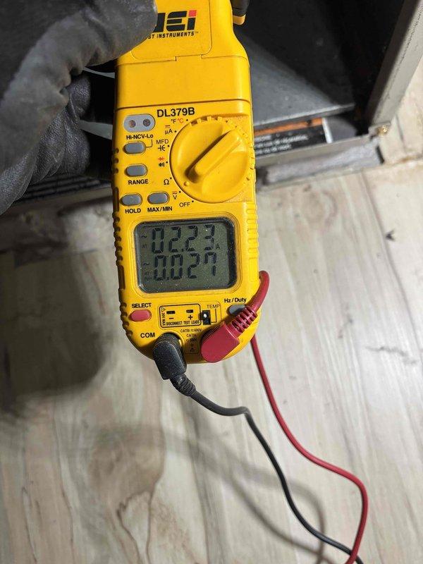 Responded to no heat complaint in furnace system. Performed diagnostic testing with multimeter on control board and wiring connections. System was found to be operating normally upon inspection despite previous issues with a dirty filter that tenant had removed. No repair action required at this time.