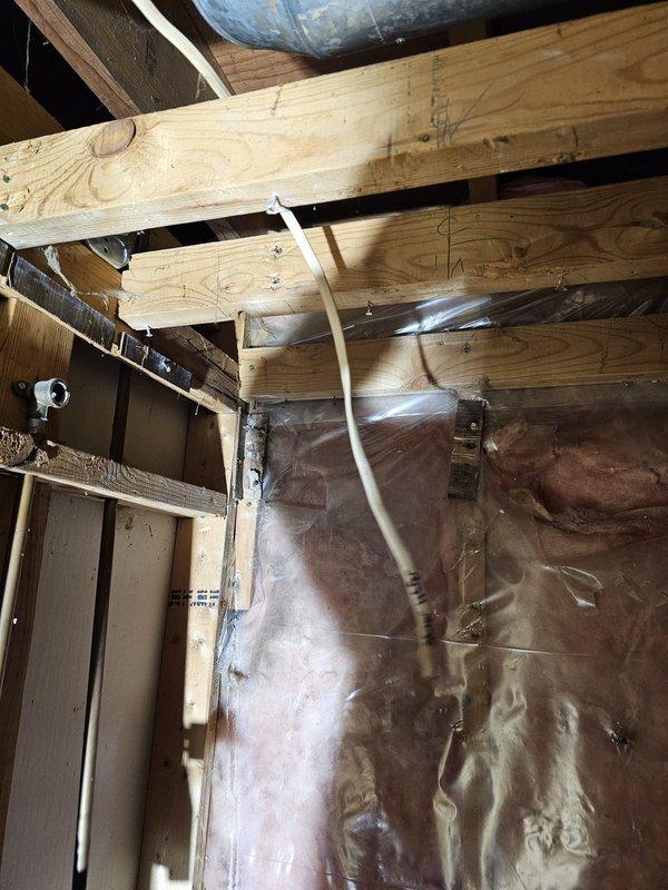 Completed electrical rough-in for basement bathroom renovation including installation of new bathroom exhaust fan wiring, LED wafer light replacement for shower area, and relocation of switches to accommodate new built-in linen cabinet. Upgraded existing outlet to GFCI and installed dedicated 20-amp circuit from the Cutler Hammer CH panel in unfinished basement.