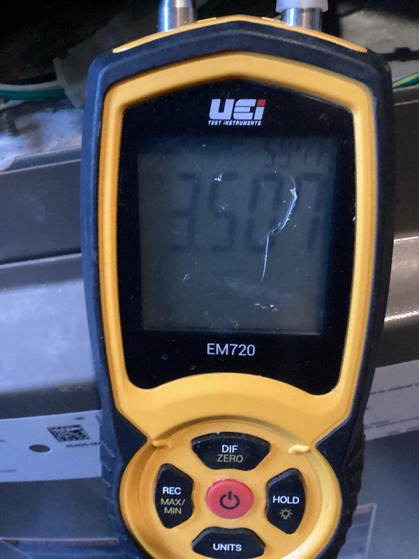 Performed city-mandated safety inspection on furnace for code compliance and completed heat certification form. Conducted electrical testing with UEi EM720 meter and noted capacitor is weakening but still operational. Recommended future replacement of capacitor when convenient.