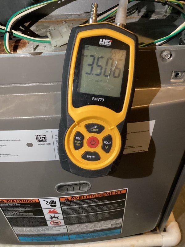 Performed city-mandated safety inspection on furnace for code compliance and completed heat certification form. Conducted electrical testing with UEi EM720 meter and noted capacitor is weakening but still operational. Recommended future replacement of capacitor when convenient.