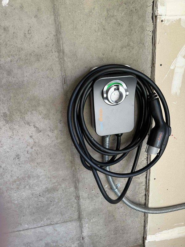 Successfully installed and configured a ChargePoint Home Flex charging station in the garage for a 2024 Dodge Hornet. Unit was securely mounted to the concrete wall with proper electrical connections, and was successfully connected to WiFi and registered to the customer's account for PAYG rental service (activation code: AcclathomeMN).