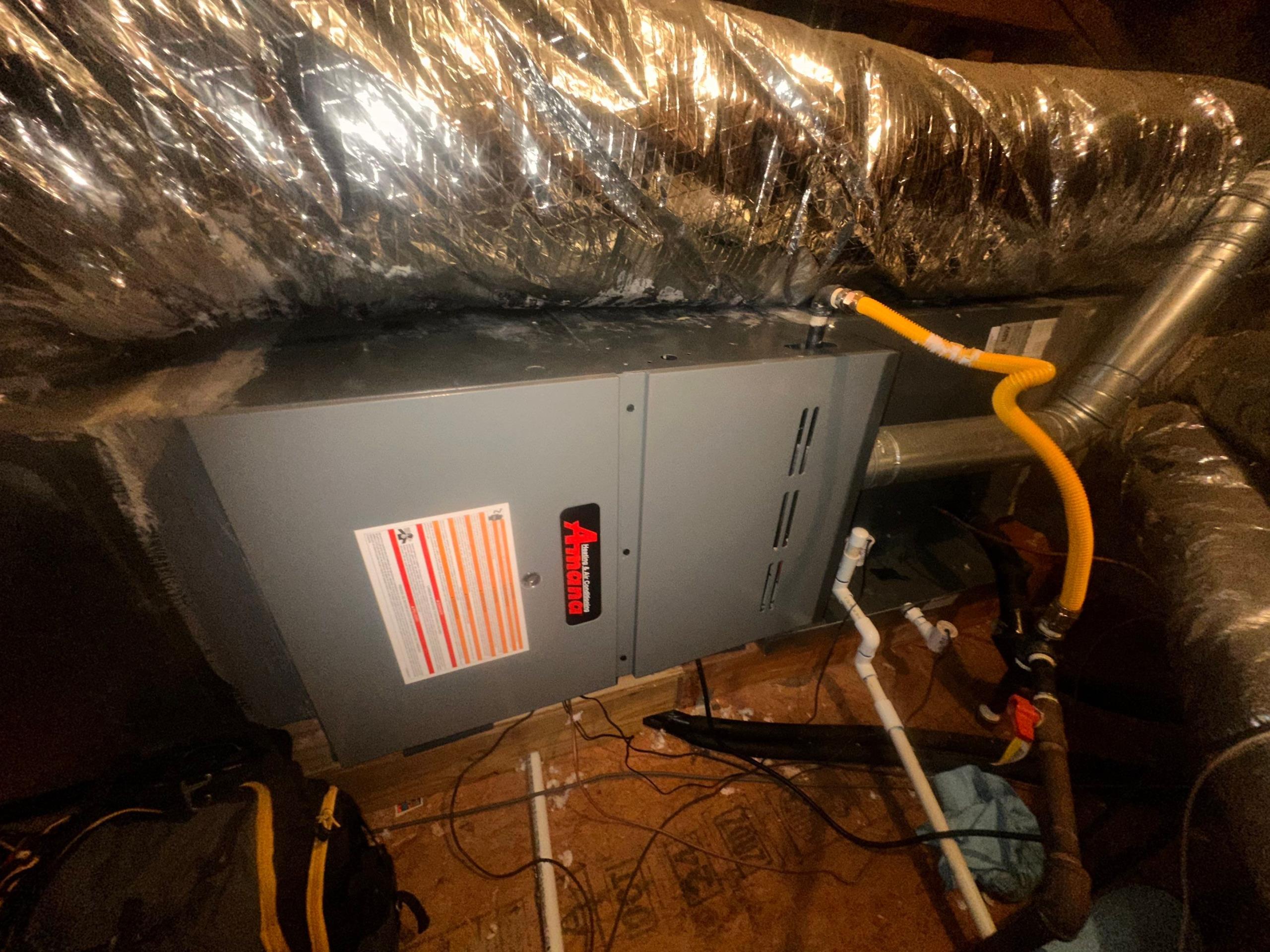 Performed fall safety tune up for 3 units. Checked all safety and shut off devices were operational, checked system for gas leaks and pressure through the line, and electrical components/connections. While checking duct work, noticed kinks in supply ducts in certain areas, return ducts had straps fall, and noticed the ducting was undersized while the system was oversized for the space served . The duct and system differences lead to the propane gas being set too low from previous installation due to system overheating from improper sizing for space served. Tried to increase fan speed to avoid this and ultimately lead to the conclusion that to resolve this concern was to upsize one of the return ducts solutions provided on todays visit. Units getting 0 ppm on carbon monoxide on todays visit 