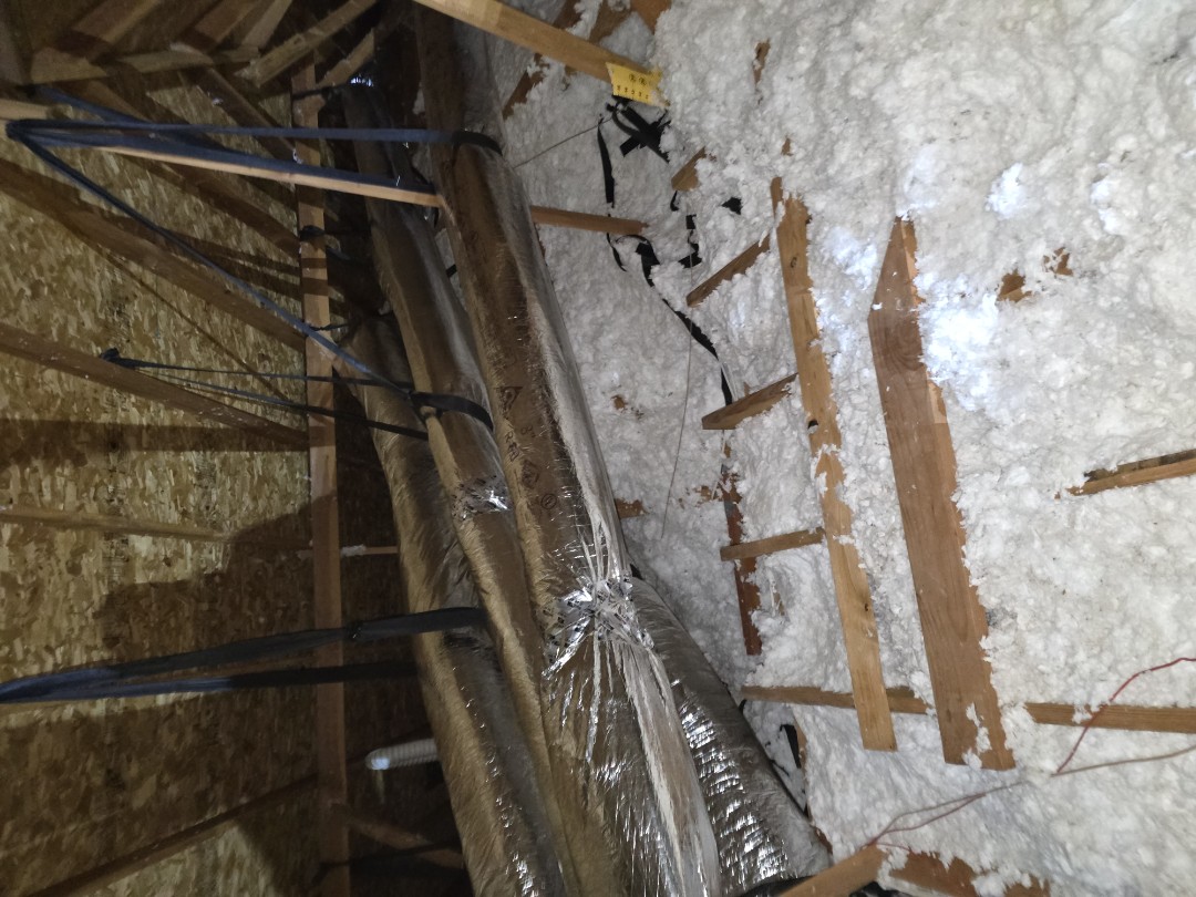 removed all existing ductwork in customers home in which was not installed properly causing inadequate air distribution throughout home, upgraded new ductwork with r8 value insulation which helps duct maintain better temperatures in the attic also strapped and ran all ductwork straight as possible. all this to ensure proper air distribution around there home for properly maintained comfort.