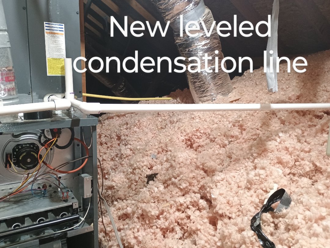 No cooling service call on an Amana unit. The unit wasn't coming on. The float switch was tripped due to the condensation line being unleveled causing water to back flow. Installed a new line and everything was back up and running.