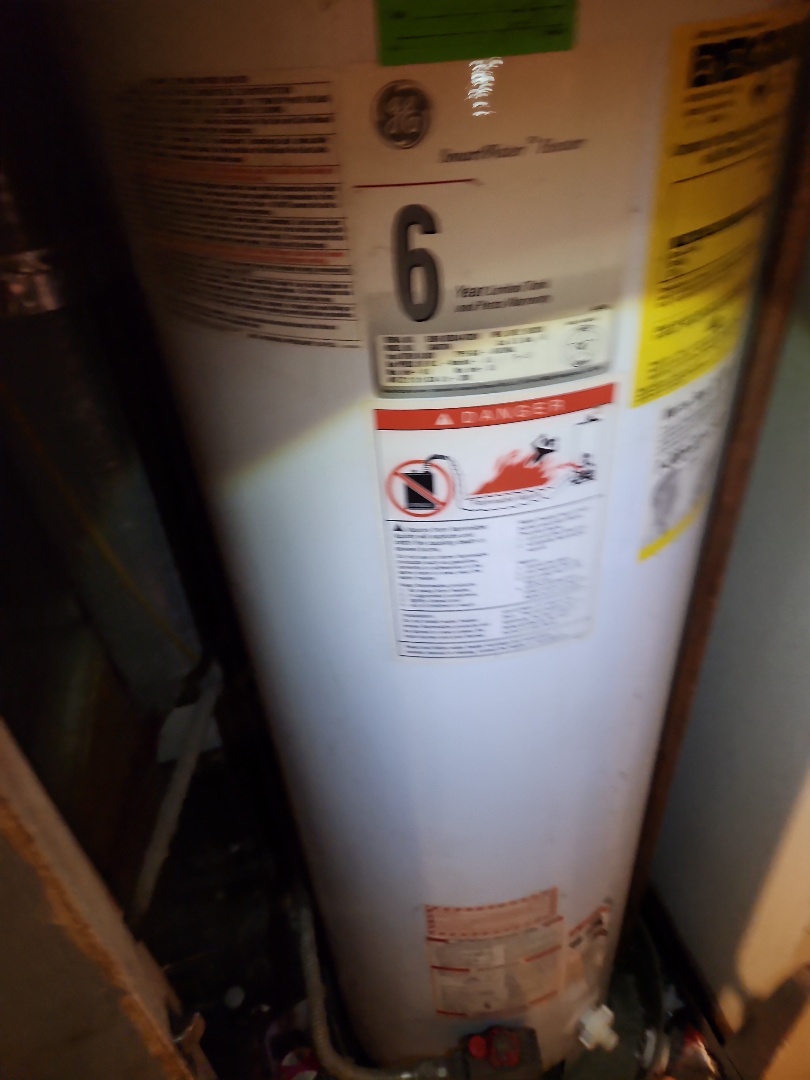 Arrive here at the customer's house..did the member ship inspection start doing the water heater tank. Start flushing it didn't realize that it was over 20 years old. So the valve on it needed a new sale.  So I put a new cell on in the water heater tank is working good now