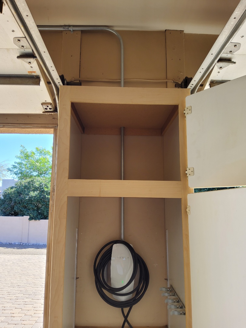 Today, I successfully installed a Tesla car charger within the garage. This involved careful planning and precise execution to ensure optimal performance. The installation included mounting the charging station securely, connecting it to the electrical system, and configuring the Stepwise power management system to efficiently handle the power requirements. This system ensures that the charger operates smoothly and safely, providing reliable charging for the vehicle. Throughout the process, attention to detail was paramount to guarantee a seamless integration with the existing infrastructure. The final result is a fully functional charging station ready for use.