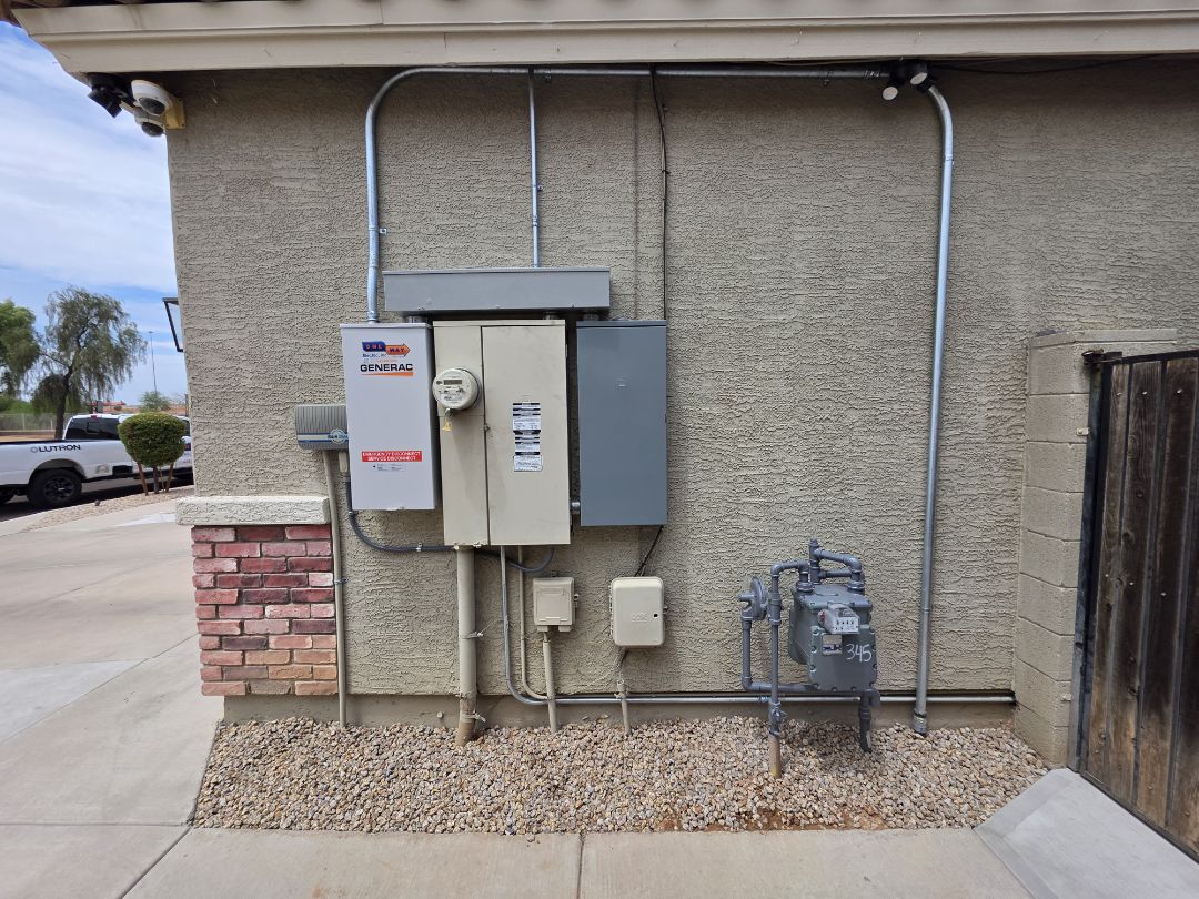 A 24kW Generac generator was installed, ensuring reliable backup power. The process began with a thorough assessment of the site's electrical needs and layout. The generator was then carefully positioned in a designated area, ensuring optimal ventilation and accessibility. Electrical connections were meticulously made, integrating the generator with the existing power system. Safety protocols were strictly followed, including grounding and securing all components. Testing was conducted to verify proper operation and output. The generator was programmed for automatic startup during power outages, providing peace of mind. The installation was completed efficiently, with all materials properly stored and the site left clean.