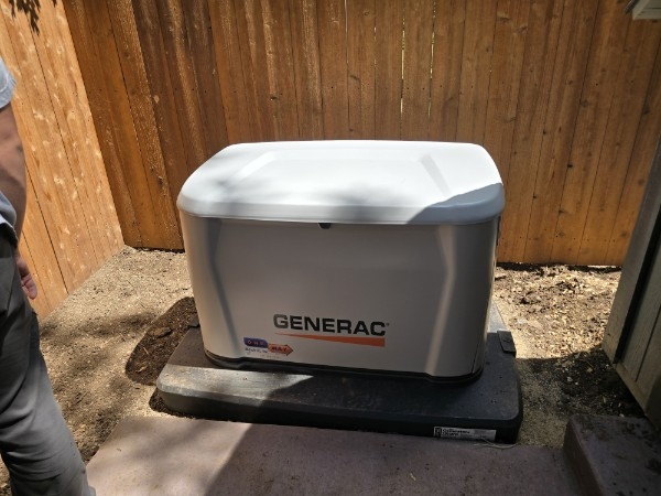 A 24kW Generac generator was installed, ensuring reliable power backup. The process began with a thorough assessment of the site's power needs and existing infrastructure. The generator was then carefully positioned in a designated area, ensuring it was level and secure. Electrical connections were made, and the generator was integrated with the existing power system. Safety measures were implemented, including proper grounding and protective enclosures. The system was tested to confirm optimal performance and reliability. The installation was completed efficiently, providing peace of mind with a robust power backup solution.