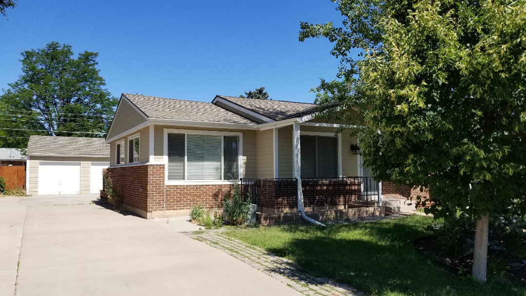 Centennial, CO - We inspected this roof for hail damage while we were looking for the reason for the leaking into the basement. The last roofers did not install a collar on the pipe and when it rains, the water follows the pipe down through the attic. But we found hail damage to the roof on the house and garage and recommended replacement Centennial, CO - We inspected this roof for hail damage while we were looking for the reason for the leaking into the basement. The last roofers did not install a collar on the pipe and when it rains, the water follows the pipe down through the attic. But we found hail damage to the roof on the house and garage and recommended replacement