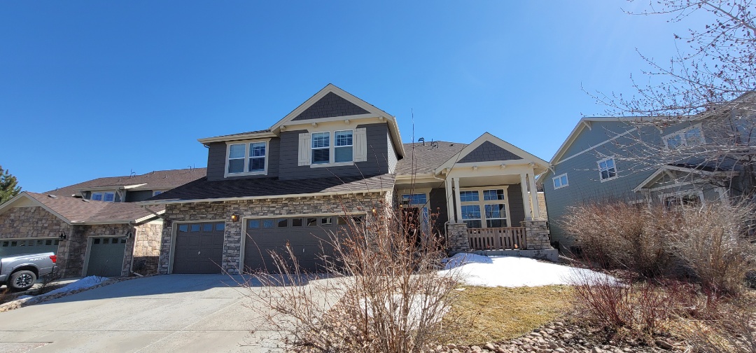 Castle Rock, CO - we are doing a roof inspection for this house in Castle Rock that is going to be sold next month. There were a number of items that came up on the roof section of the inspection report that need to be addressed. Namely, some damaged shingles from hail, some flashings that need to be replaced, hip and ridge shingles that need to be replaced. Castle Rock, CO - we are doing a roof inspection for this house in Castle Rock that is going to be sold next month. There were a number of items that came up on the roof section of the inspection report that need to be addressed. Namely, some damaged shingles from hail, some flashings that need to be replaced, hip and ridge shingles that need to be replaced.