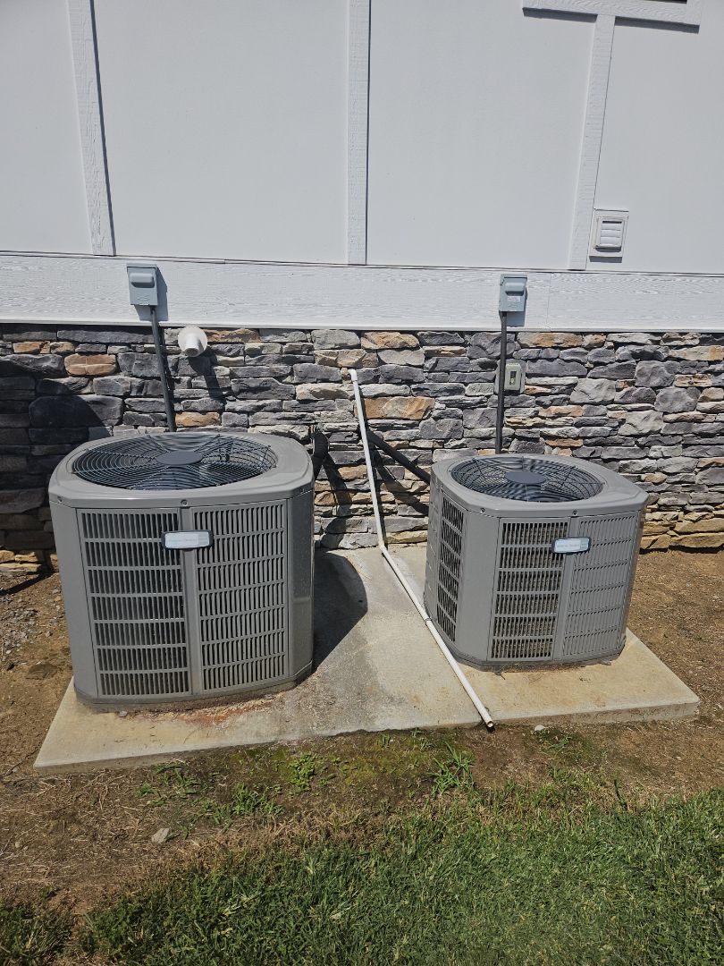 Service call. Performed maintenance on three American Standard heat pump systems. 