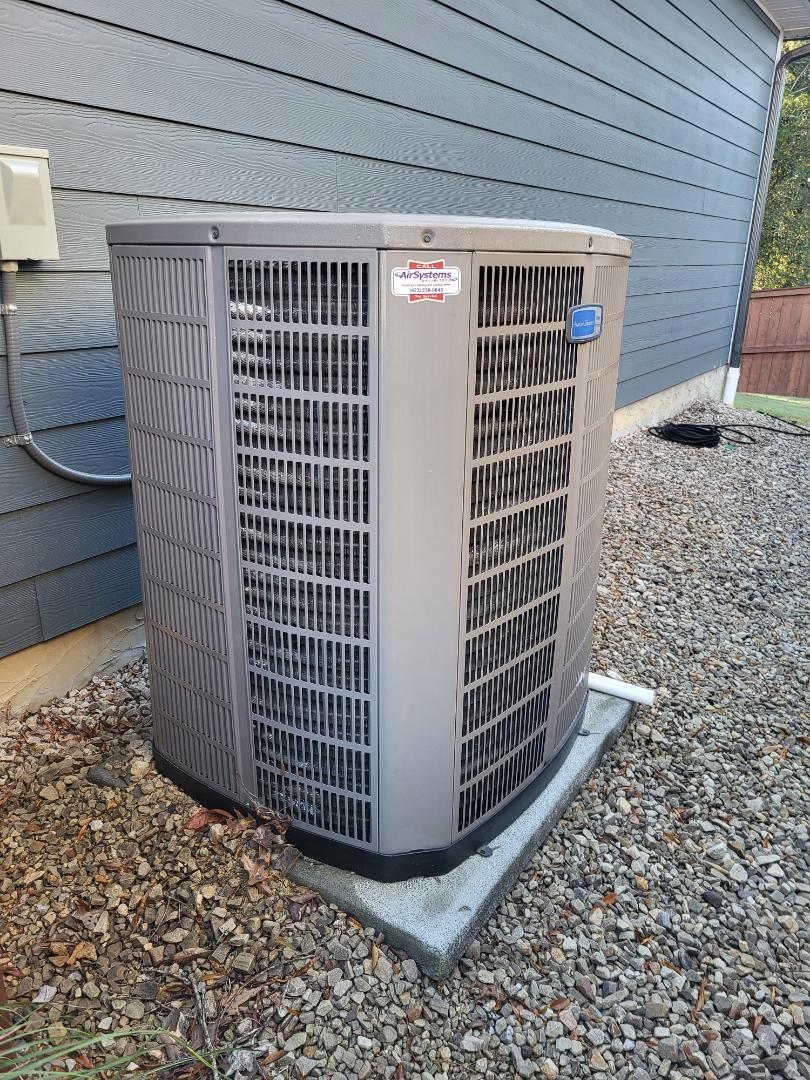 Fall maintenance. Performed service on American Standard split system heat pump Fall maintenance. Performed service on American Standard split system heat pump