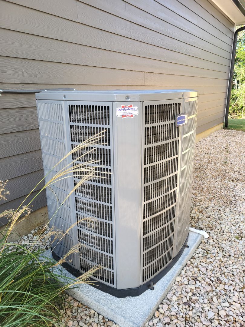 Fall maintenance. Performed service on American Standard split system heat pump