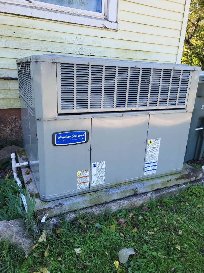 Fall maintenance. Performed service on American Standard gas package unit