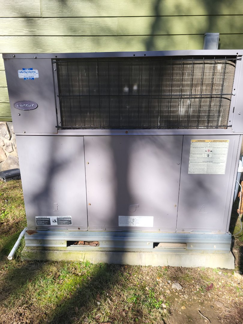 Fall maintenance. Performed service on Carrier gas package unit