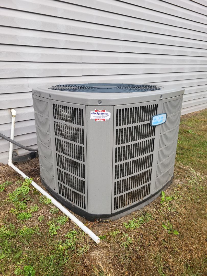 Fall maintenance. Performed service on American Standard split system heat pump