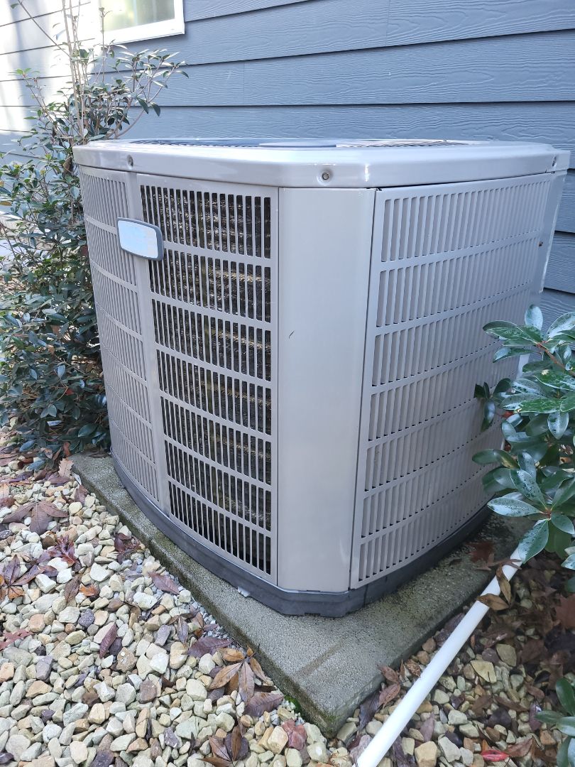 Fall maintenance. Performed service on American Standard split system heat pump