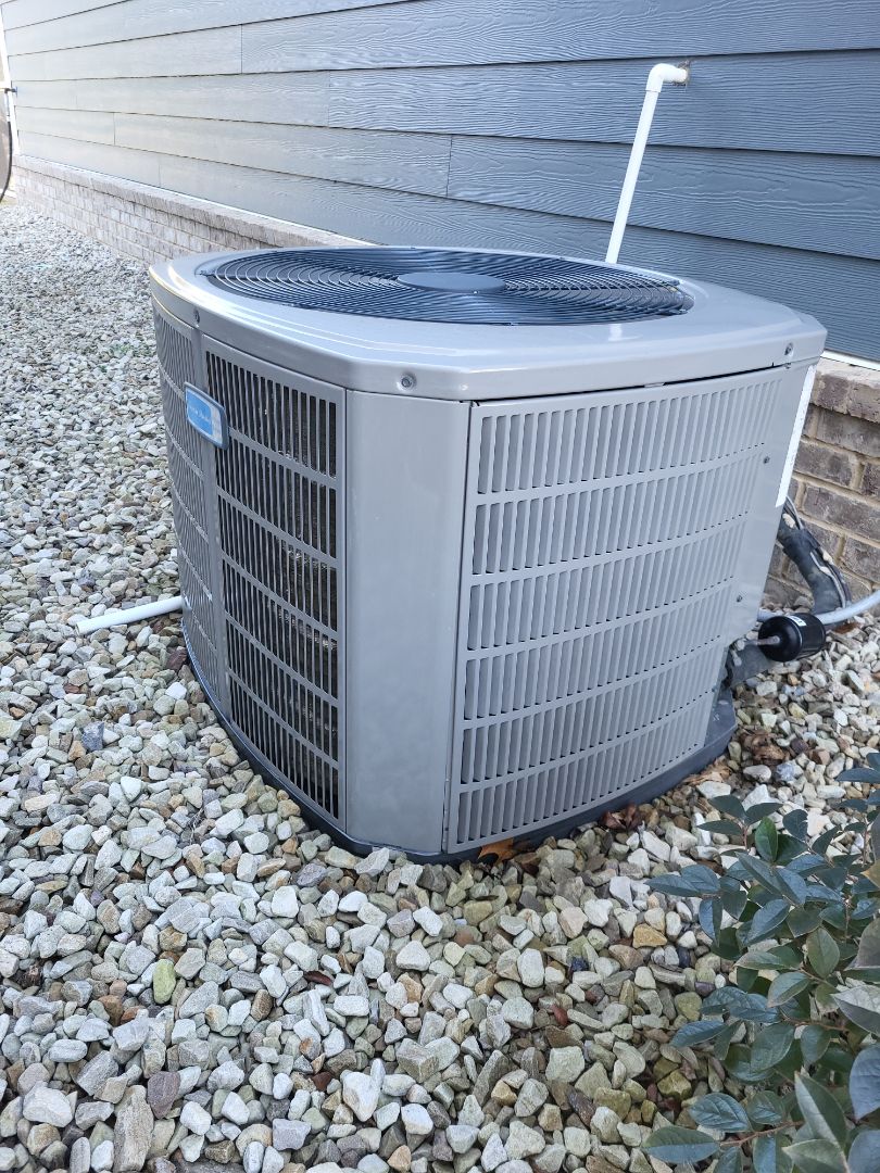 Fall maintenance. Performed service on American Standard split system heat pump