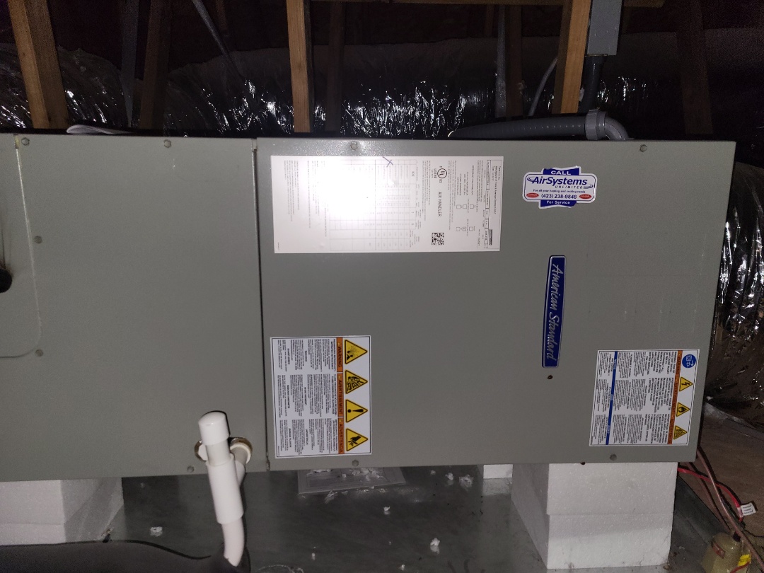 Fall maintenance. Performed service on American Standard split system heat pumps