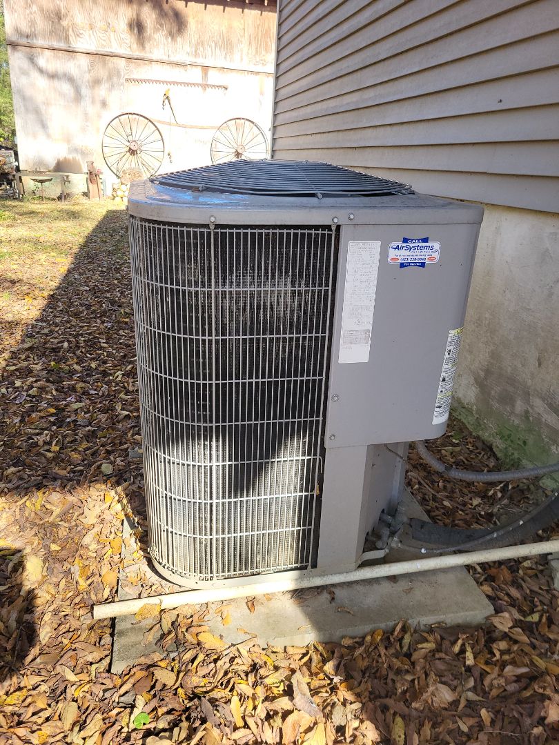 Fall maintenance. Performed service on Carrier split system heat pump