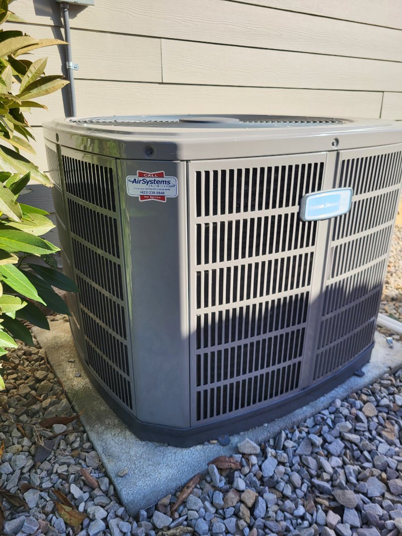 Fall maintenance. Performed service on American Standard split system heat pump