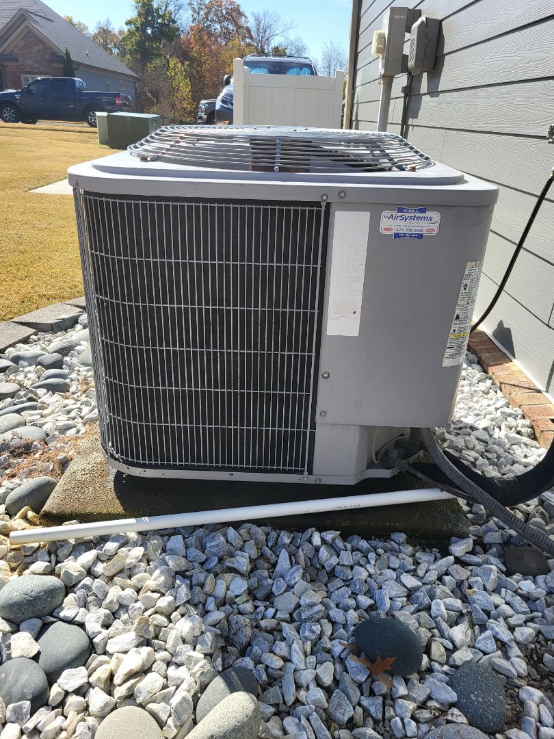 Fall maintenance. Performed service on Carrier split system heat pump