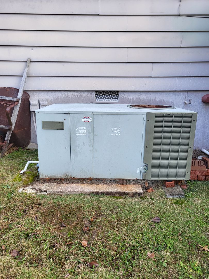 Fall maintenance. Performed service on Trane heat pump package unit