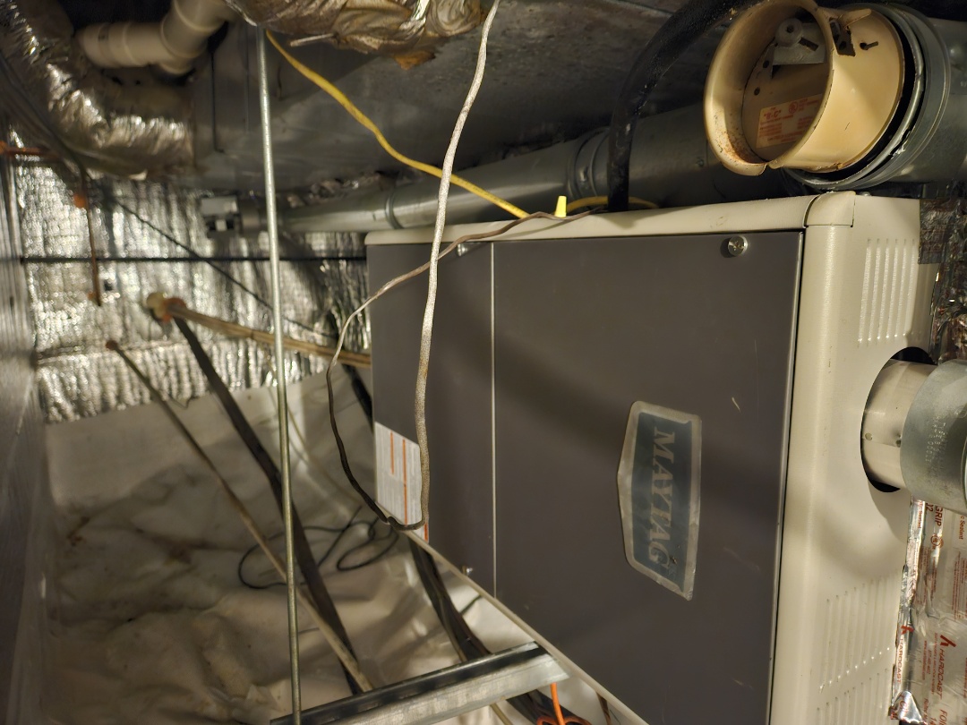 Service call. Performed repair on Maytag Furnace. 