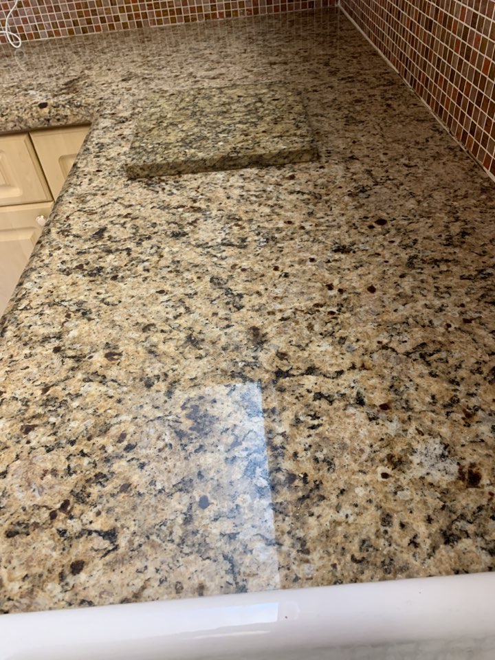 Cleaning tile & grout floors today, also cleaning, polishing, buffing & sealing granite counter tops.