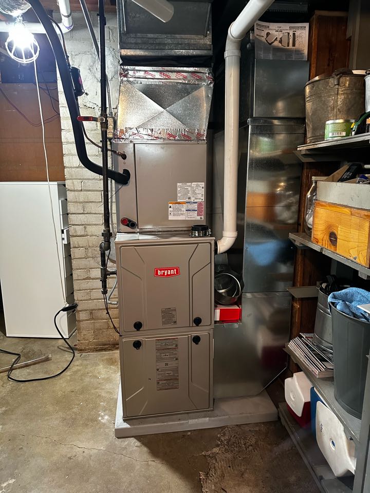 Installl furnace and heat pump in Columbia heights (finish tomorrow)