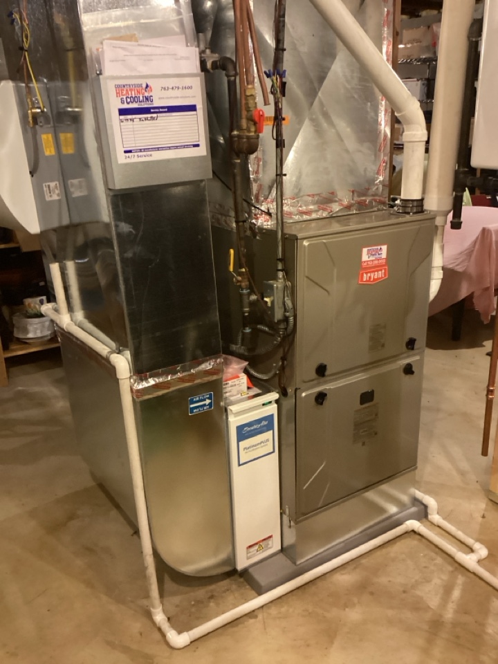 Installed New Bryant furnace and heat pump in Excelsior MN