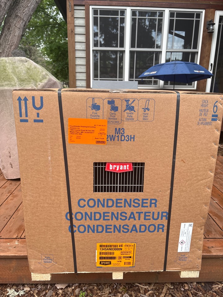 install A/C, furnace and coil. Maple Plain, Minnesota.