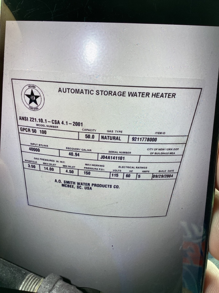 Water heater issue located in Buffalo MN 