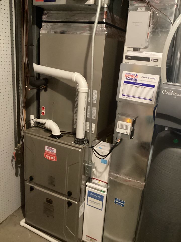 Furnace and heat pump installation and start up in maple plain mn 55359