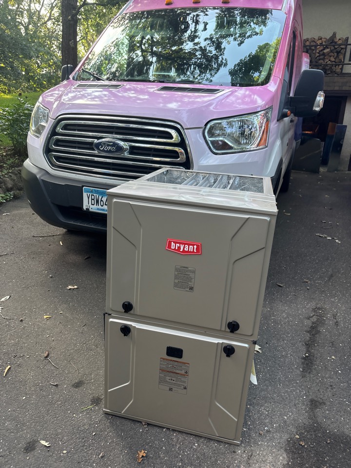 install furnace, coil, and AC. Minnetonka, Minnesota. 