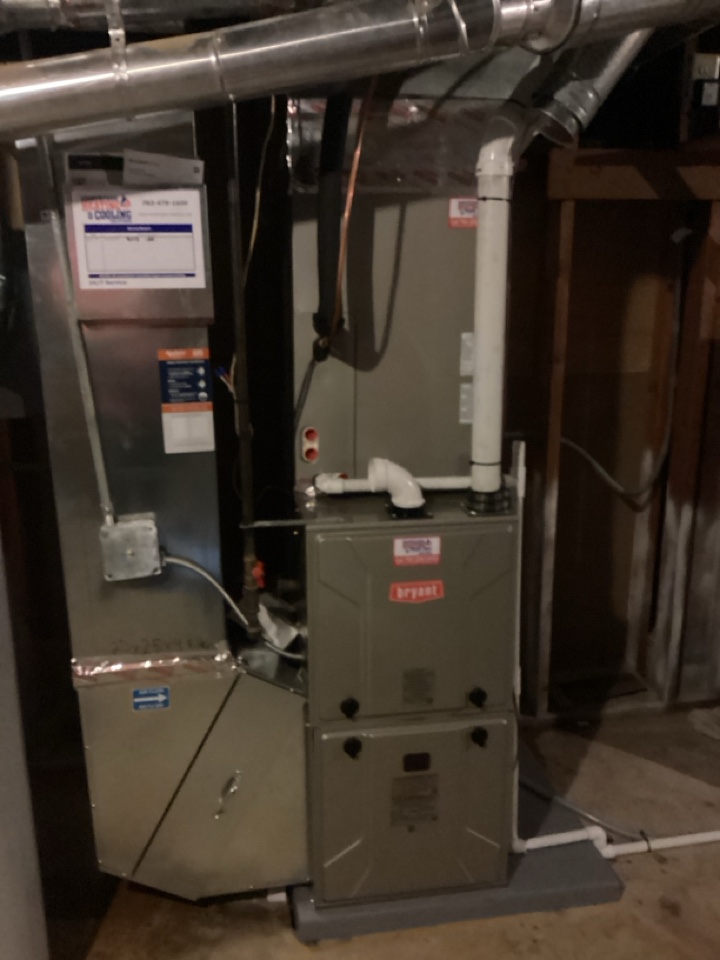 Installed new Bryant furnace and heat pump in Hopkins Mn