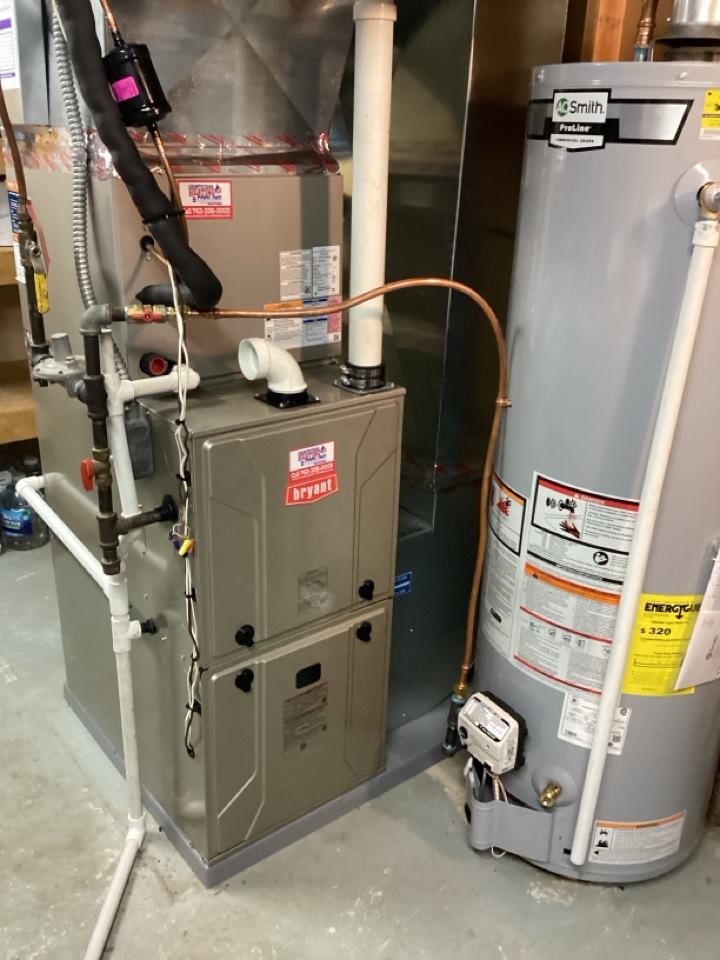 New furnace and air conditioner and humidifier installed in maple plain mn