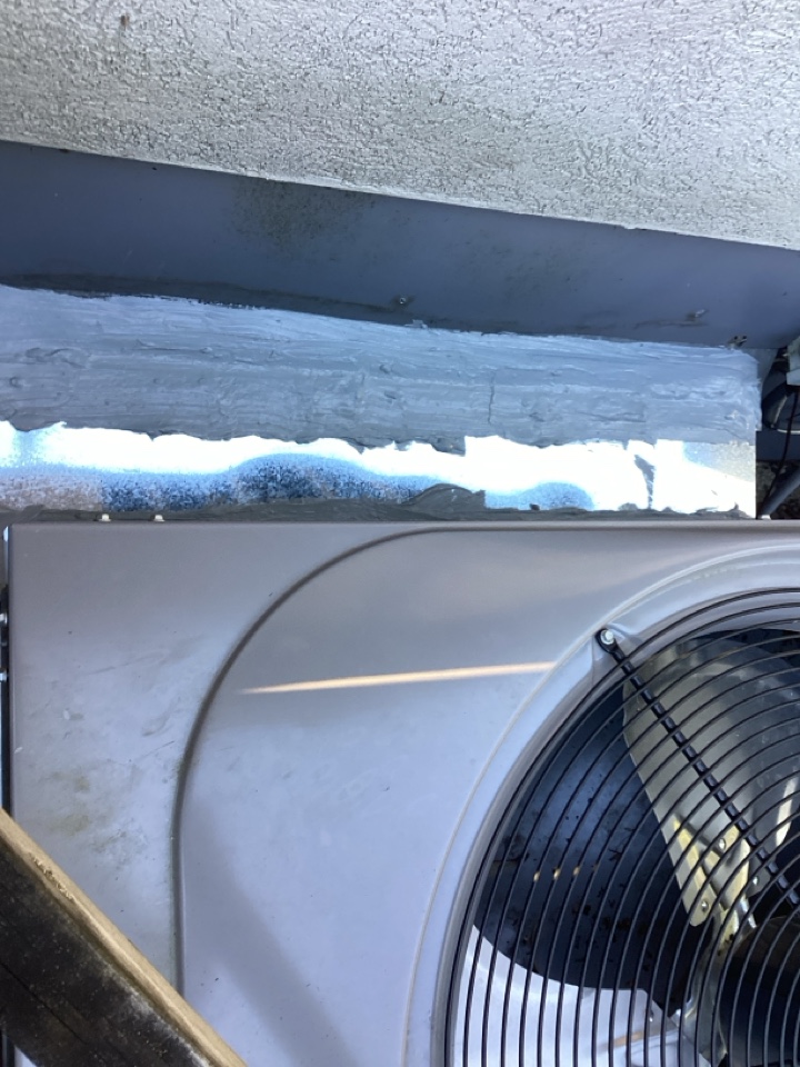 Installed new metal shield over ductwork on a package unit in Hopkins Mn