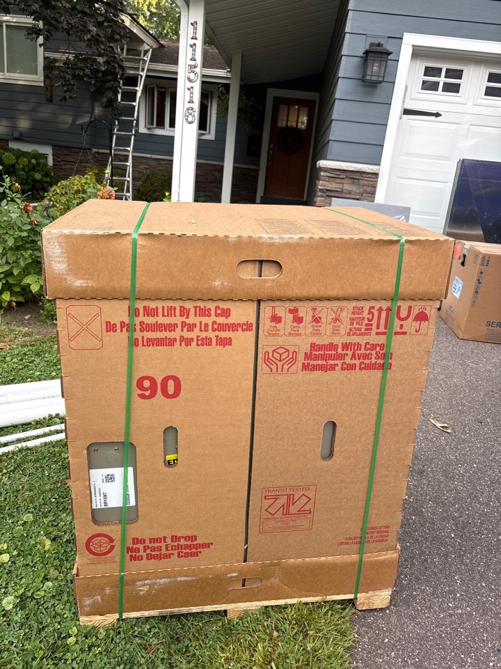 Install furnace and coil. Minnetonka, Minnesota. 